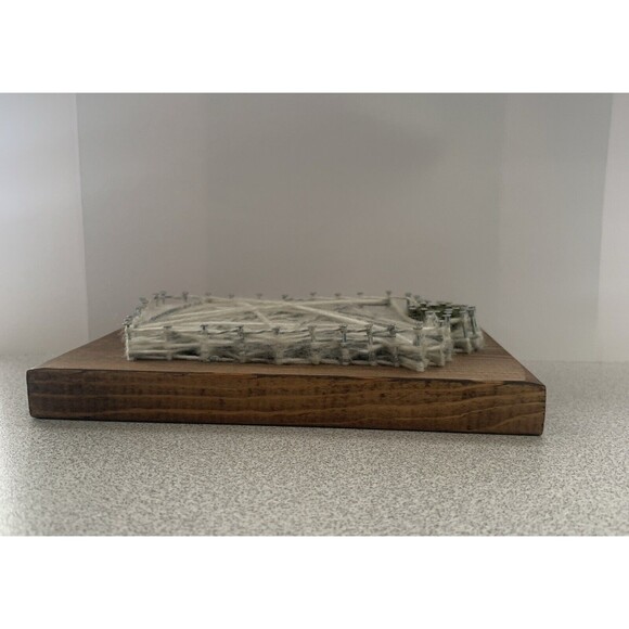 State of Iowa Shaped Nail and String Art Wood Wall Hanging Handmade Decor - Picture 4 of 6